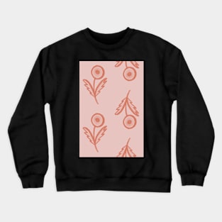 Minimalist dandelion in watermelon pink Crewneck Sweatshirt